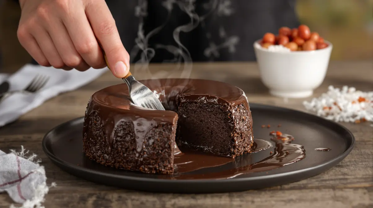 Cet ingrédient peu calorique apporte une texture ultra fondante au fondant au chocolat - il remplace le beurre Cet ingrédient peu calorique apporte une texture ultra fondante au fondant au chocolat - il remplace le beurre
